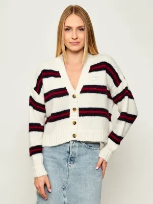 Tommy Jeans Kardigan | Loose fit | z dodatkiem wełny