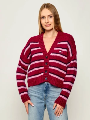 Tommy Jeans Kardigan | Loose fit | z dodatkiem wełny