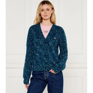 Tommy Jeans Kardigan | Relaxed fit | z dodatkiem wełny