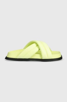 Tommy Jeans klapki FANCY PADDED SANDAL damskie kolor zielony EN0EN02175