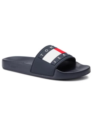 Tommy Jeans Klapki Flag Pool Slide EM0EM00284 Granatowy