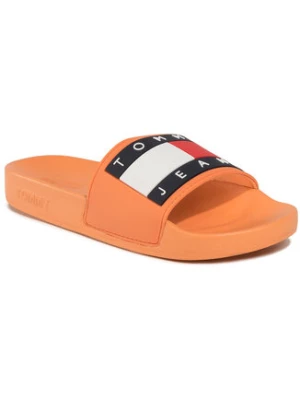 Tommy Jeans Klapki Flag Pool Slide EN0EN00474 Pomarańczowy