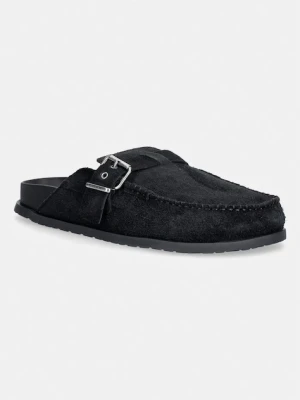 Tommy Jeans klapki męskie zamszowe BIND MULE WASHED SUEDE