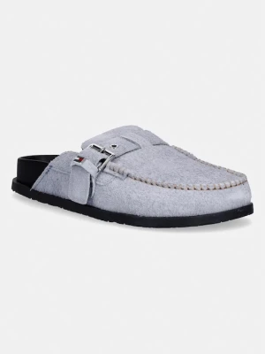 Tommy Jeans klapki mules damskie zamszowe TJW COMFORT SUEDE MULE
