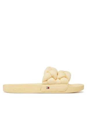 Tommy Jeans Klapki Tjw Braided Slide EN0EN02764 Żółty