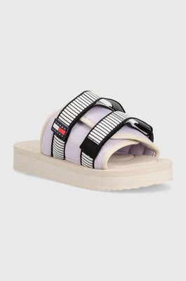 Tommy Jeans klapki TJW CITY HIKE SANDAL damskie kolor beżowy EN0EN02544