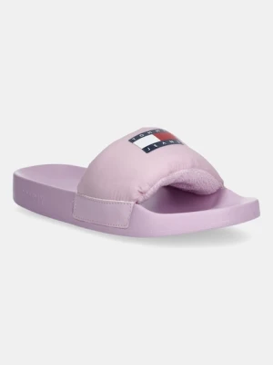 Tommy Jeans klapki TJW COMFY POOL SLIDE damskie kolor różowy EN0EN02854
