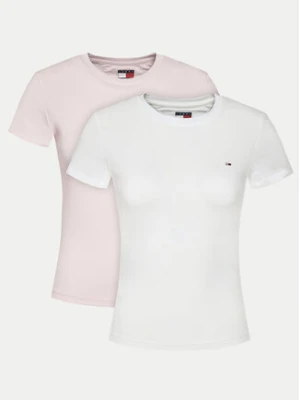 Tommy Jeans Komplet 2 t-shirtów DW0DW21366 Kolorowy Slim Fit