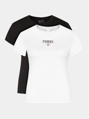 Tommy Jeans Komplet 2 t-shirtów Tjw 2 Pack Slim Essential Logo 1 DW0DW18142 Biały Slim Fit
