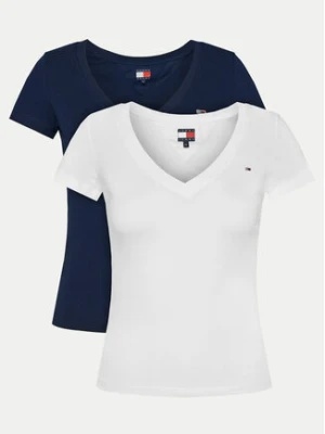 Tommy Jeans Komplet t-shirtów DW0DW21367 Kolorowy Slim Fit