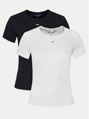 Tommy Jeans Komplet t-shirtów DW0DW21430 Kolorowy Slim Fit