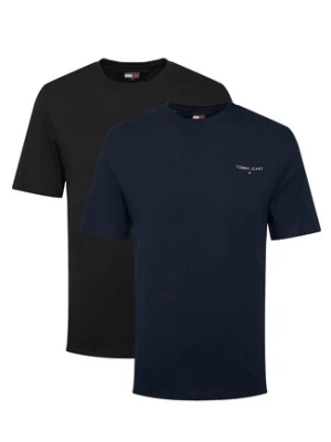 Tommy Jeans Komplet t-shirtów Linear DM0DM22316 Czarny Slim Fit