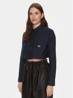 Tommy Jeans Koszula Badge DW0DW17345 Granatowy Relaxed Fit