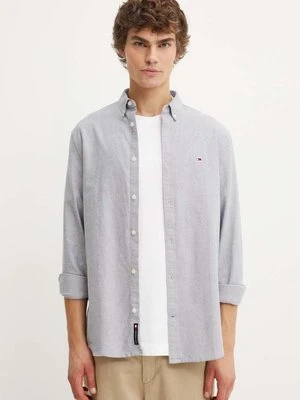 Tommy Jeans koszula bawełniana męska kolor granatowy regular z kołnierzykiem button-down