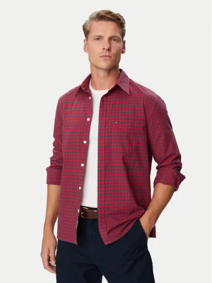 Tommy Jeans Koszula Check Oxford DM0DM23516 Bordowy Regular Fit