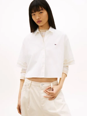 Tommy Jeans Koszula | Cropped Fit | z dodatkiem lnu