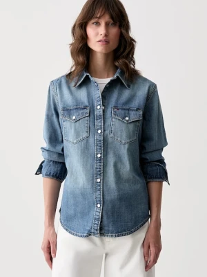 Tommy Jeans koszula damska jeansowa niebieski