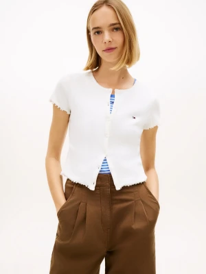 Tommy Jeans Koszula damska Kobiety Bawełna biały jednolity,