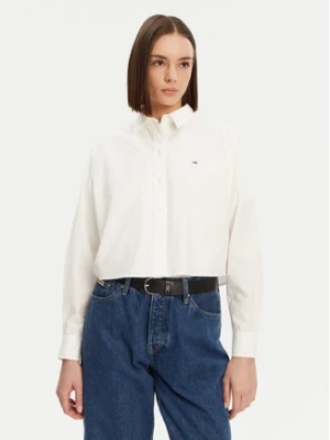 Tommy Jeans Koszula DW0DW19354 Biały Relaxed Fit