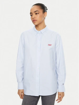Tommy Jeans Koszula DW0DW19358 Błękitny Relaxed Fit Niebieski jasny