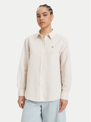 Tommy Jeans Koszula DW0DW22209 Beżowy jasny Relaxed Fit