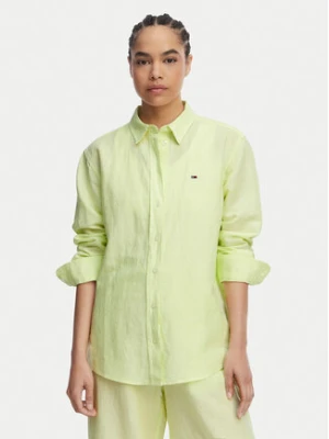 Tommy Jeans Koszula DW0DW22209 Zielony jasny Relaxed Fit
