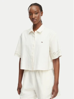 Tommy Jeans Koszula DW0DW22214 Kremowy Relaxed Fit