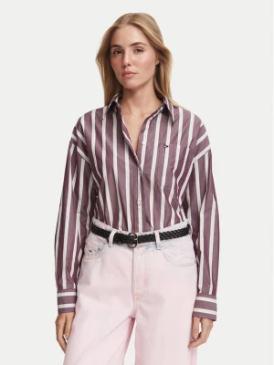 Tommy Jeans Koszula Essential DW0DW23340 Fioletowy Oversize