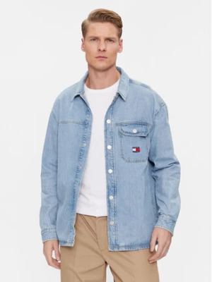 Tommy Jeans Koszula jeansowa Essential DM0DM18328 Błękitny Relaxed Fit