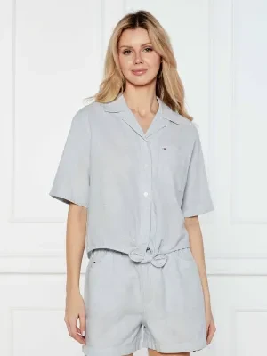 Tommy Jeans Koszula | Loose fit | z dodatkiem lnu
