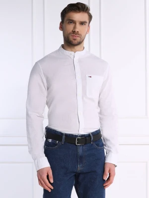 Tommy Jeans Koszula MAO | Regular Fit | z dodatkiem lnu