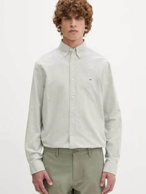 Tommy Jeans koszula męska bawełniana zielony