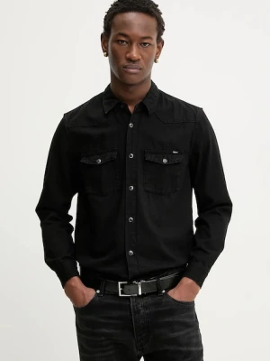 Tommy Jeans koszula męska kolor czarny regular z kołnierzykiem klasycznym DM0DM22432