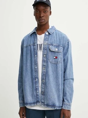 Zdjęcie produktu Tommy Jeans koszula męska kolor niebieski relaxed z kołnierzykiem klasycznym DM0DM19527