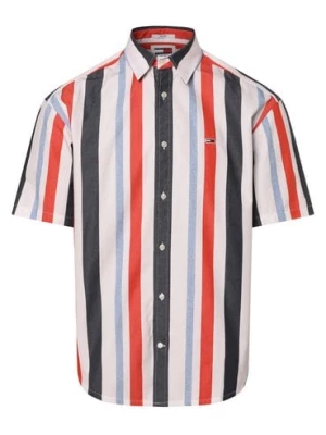 Tommy Jeans Koszula męska Mężczyźni Regular Fit Bawełna niebieski|czerwony|biały w paski,