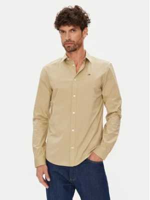 Tommy Jeans Koszula Original DM0DM04405 Beżowy Slim Fit