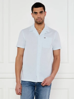 Tommy Jeans Koszula | Regular Fit | z dodatkiem lnu błękitny