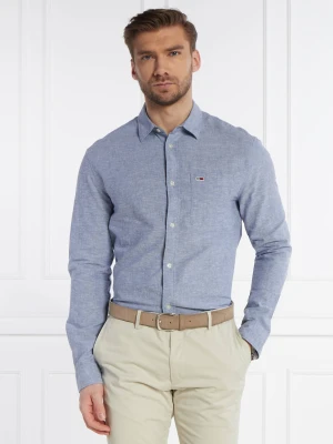 Tommy Jeans Koszula | Regular Fit | z dodatkiem lnu