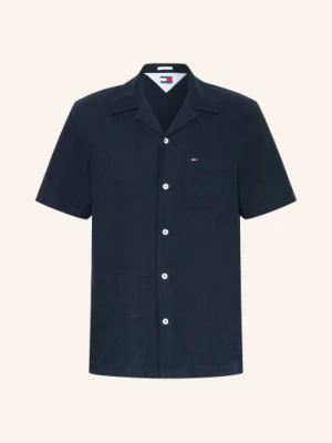 Tommy Jeans Koszula Resortowa Comfort Fit Z Lnem blau