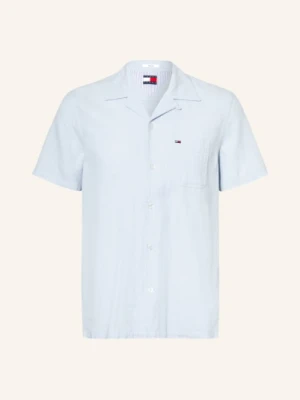 Tommy Jeans Koszula Resortowa Comfort Fit Z Lnem blau