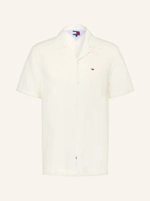Tommy Jeans Koszula Resortowa Comfort Fit Z Lnem weiss