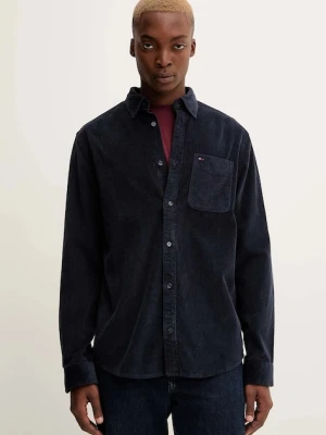 Tommy Jeans koszula sztruksowa męska kolor granatowy regular DM0DM22021