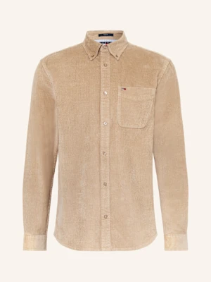 Tommy Jeans Koszula Sztruksowa Regular Fit beige