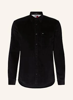 Tommy Jeans Koszula Sztruksowa Regular Fit schwarz