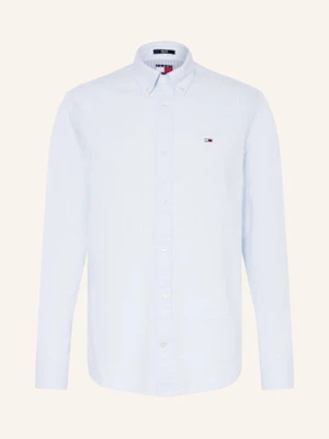 Tommy Jeans Koszula Z Dodatkiem Lnu Regular Fit blau