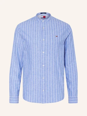 Tommy Jeans Koszula Z Dodatkiem Lnu Regular Fit blau