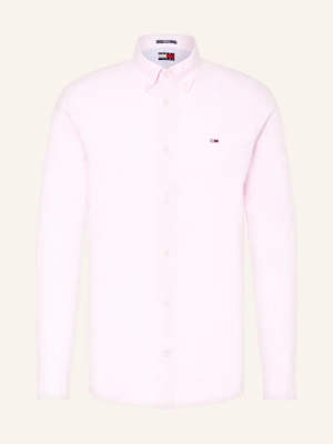 Tommy Jeans Koszula Z Dodatkiem Lnu Regular Fit pink