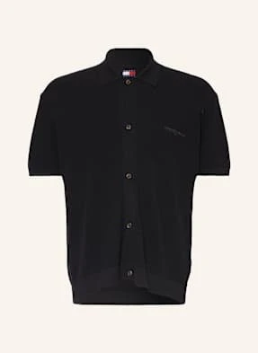 Tommy Jeans Koszula Z Dzianiny Comfort Fit schwarz