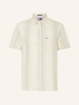 Tommy Jeans Koszula Z Krótkim Rękawem Regular Fit beige