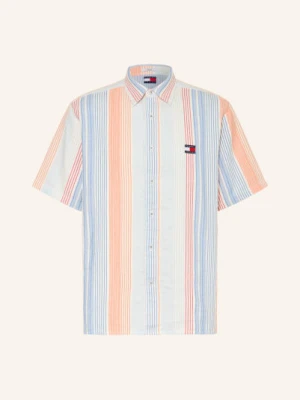 Tommy Jeans Koszula Z Krótkim Rękawem Relaxed Fit orange
